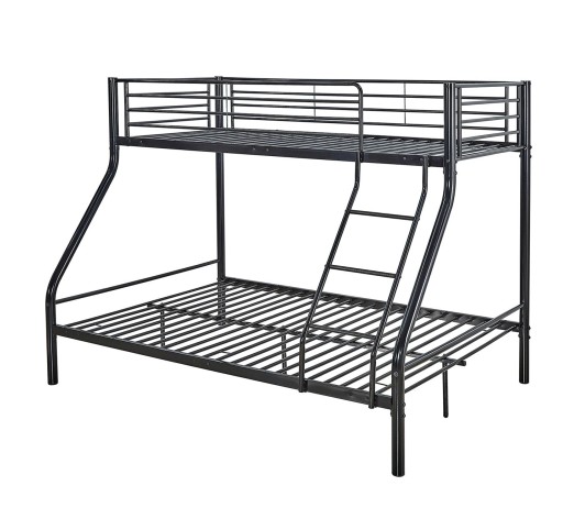 DOUBLE Deck Bed 140x190cm - 90x190cm Metal Black