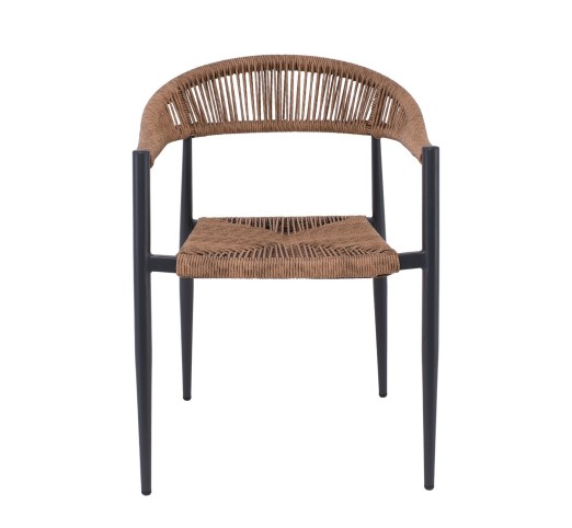 MADY Armchair / ALU Anthracite - Rope Wicker Natural
