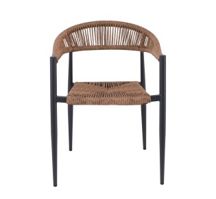 MADY Armchair / ALU Anthracite - Rope Wicker Natural