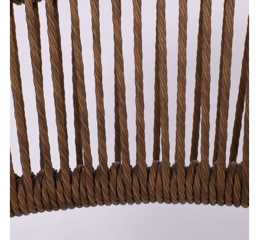 MADY Armchair / ALU Anthracite - Rope Wicker Natural