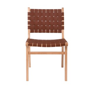 DUNE Chair Natural / Seat - Back PU Brown Straps