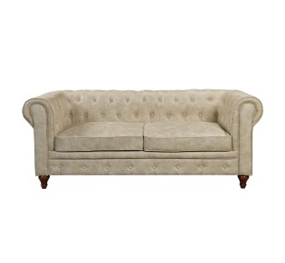 CHESTERFIELD York Kαναπές 3-θέσιος Σαλονιού - Καθιστικού / Ύφασμα Απόχρωση Μπεζ