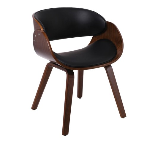 JOY Armchair-Pro / Walnut - PU Black
