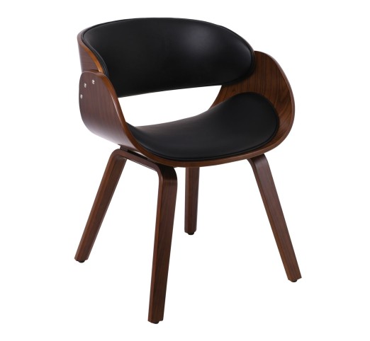 JOY Armchair-Pro / Walnut - PU Black