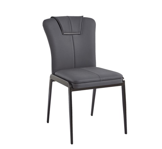 ANDRIA Chair / Metal Black - PU Anthracite