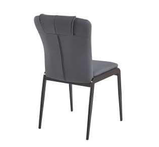 ANDRIA Chair / Metal Black - PU Anthracite