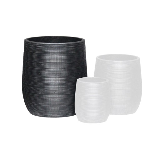 FLOWER POT-16 Ø45x50cm / Cement Απόχρωση Anthracite