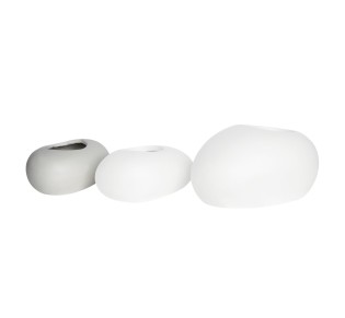 FLOWER POT-ROCK 40x30x19cm / Cement Απόχρωση White 2