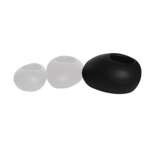 FLOWER POT-ROCK 56x43x29cm / Cement Black