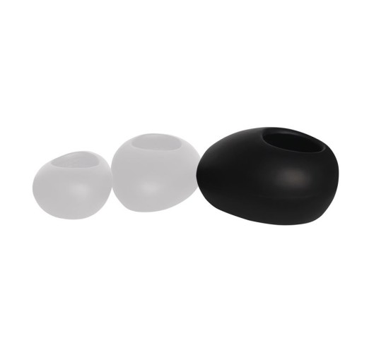 FLOWER POT-ROCK 56x43x29cm / Cement Απόχρωση Black