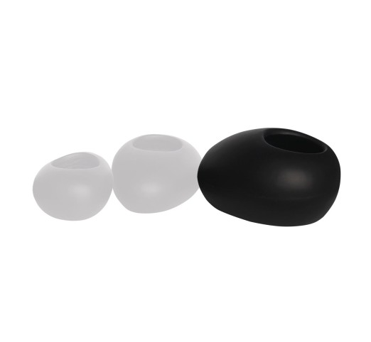 FLOWER POT-ROCK 56x43x29cm / Cement Απόχρωση Black