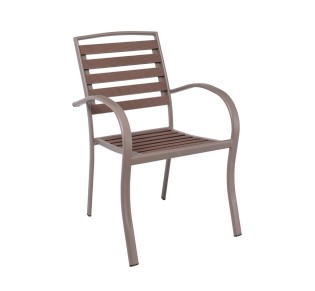 SERRANO Armchair Metal Grey / Polywood Walnut