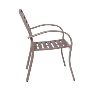 SERRANO Armchair Metal Grey / Polywood Walnut