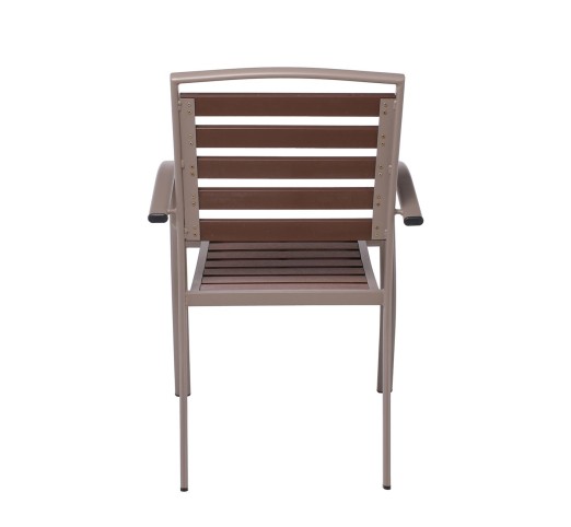 SERRANO Armchair Metal Grey / Polywood Walnut