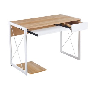 UNIT PC Metal Desk 110x55cm / White - Sonoma