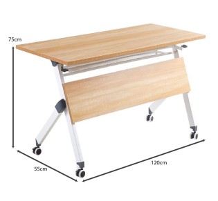 UNIT PC Metal Desk 120x55cm White / Sonoma