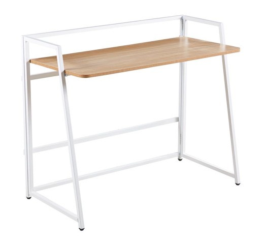 UNIT Folding PC Metal Desk 110x48cm White / Sonoma