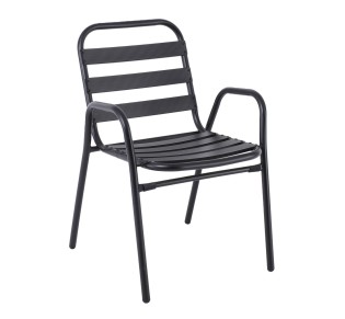 FANTIC Armchair Stackable / Metal & Aluminium Anthracite 2