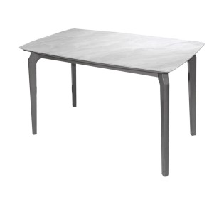 DALIN Table 130x80cm / Dark Grey Wood - Sintered Stone White Marble 2