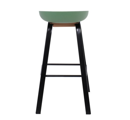 PENT Bar Stool / Metal Black Color - PP Green