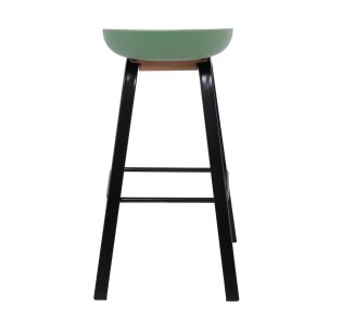 PENT Bar Stool / Metal Black Color - PP Green