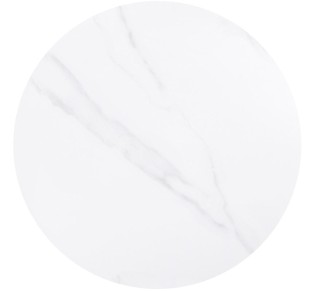 Επιφάνεια Μάρμαρο Sintered Stone Ø60cm - 11mm / Απόχρωση White Marble - MDF για στήριξη βάσης 40x40cm