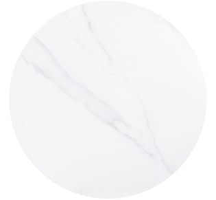 Επιφάνεια Μάρμαρο Sintered Stone Ø60cm - 11mm / Απόχρωση White Marble - MDF για στήριξη βάσης 40x40cm 2