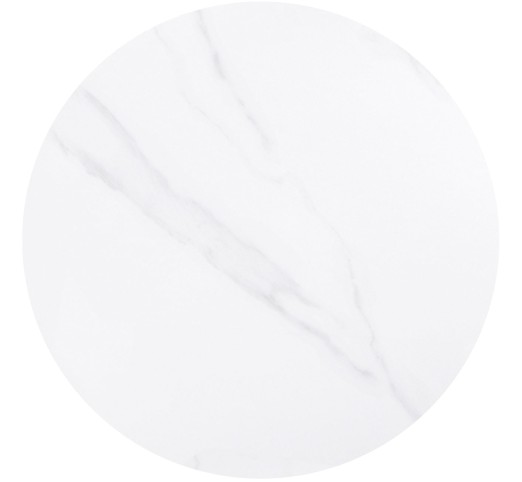 Επιφάνεια Μάρμαρο Sintered Stone Ø60cm - 11mm / Απόχρωση White Marble - MDF για στήριξη βάσης 40x40cm