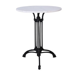 Sintered Stone Table Top Ø60cm - 11mm / White Marble - under MDF 40x40cm