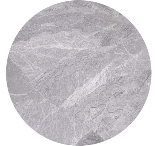 Sintered Stone Table Top Ø60xH1,1cm - under MDF 35x35cm / Grey Marble