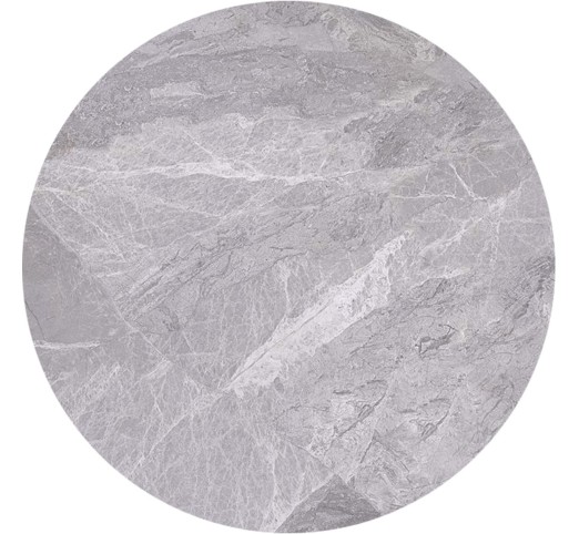 Sintered Stone Table Top Ø60xH1,1cm - under MDF 35x35cm / Grey Marble