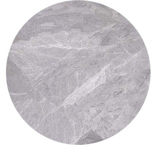 Sintered Stone Table Top Ø60xH1,1cm - under MDF 35x35cm / Grey Marble