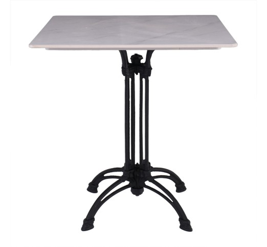 Sintered Stone Table Top 70x70xH1,1cm - Under MDF 50x50cm / White Marble