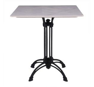 Sintered Stone Table Top 70x70xH1,1cm - Under MDF 50x50cm / White Marble