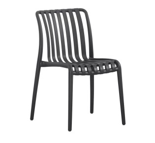 MODA-H Stackable Chair / PP & UV Protection - Black