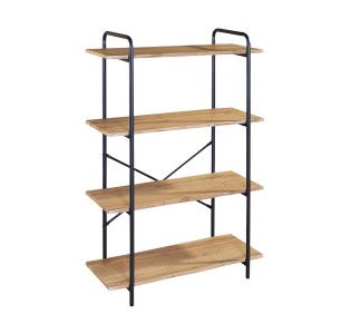 BOOKCASE 80x34x112cm / Metal Black - Sonoma 2