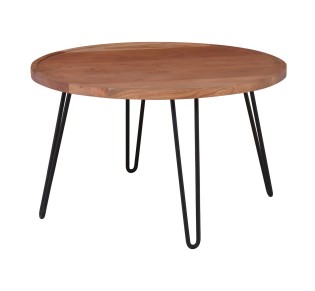 MATRI-W Coffee Table Ø76x45cm Acacia Natural Finish - Black Paint 2