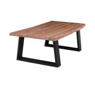 LIZARD-W Coffee Table 115x60x40cm Acacia Natural Finish - Black Paint