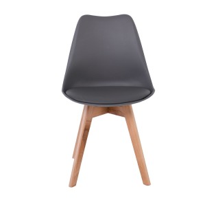 MARTIN Chair / PP Anthracite - Metal cross - Not assembled cushion