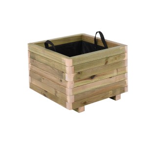 FLOWER POT WOOD Γλάστρα / Εμποτισμού Pine - Απόχρωση Φυσικό / 50x50x36cm 2