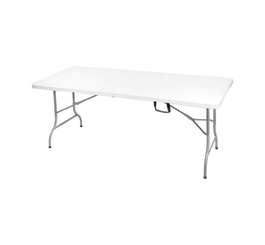 BLOW Τραπέζι Συνεδρίου - Catering Πτυσσόμενο Βαλίτσα 180x74cm / Μέταλλο Γκρι - HDPE Άσπρο 35mm