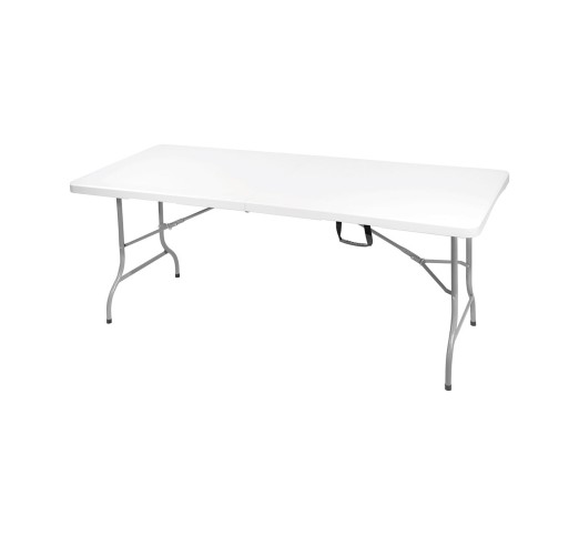 BLOW Τραπέζι Συνεδρίου - Catering Πτυσσόμενο Βαλίτσα 180x74cm / Μέταλλο Γκρι - HDPE Άσπρο 35mm