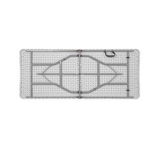 BLOW Τραπέζι Συνεδρίου - Catering Πτυσσόμενο Βαλίτσα 180x74cm / Μέταλλο Γκρι - HDPE Άσπρο 35mm
