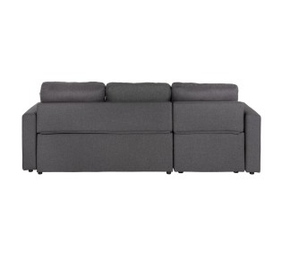 MONTREAL-W Reversible Storage Corner Sofa - Βed / Fabric Grey