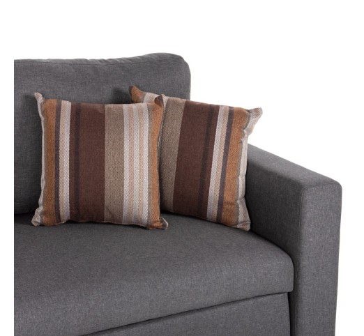 MONTREAL-W Reversible Storage Corner Sofa - Βed / Fabric Grey