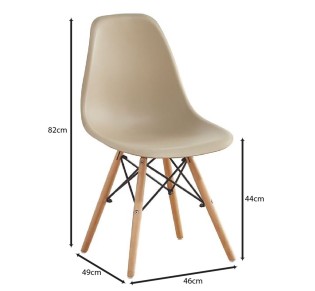 ART Wood Chair - Full K/D - PP Tortora