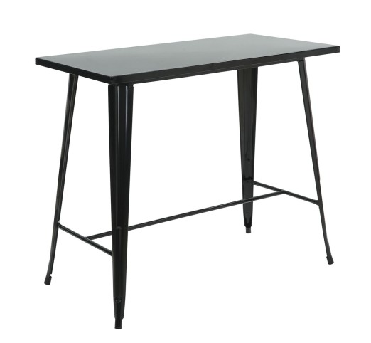 RELIX Τραπέζι Bar-Pro 120x60cm / Μέταλλο Βαφή Μαύρο