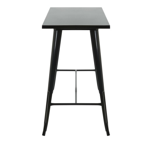 RELIX Τραπέζι Bar-Pro 120x60cm / Μέταλλο Βαφή Μαύρο
