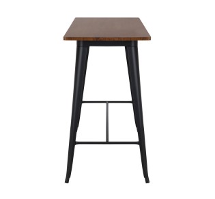 RELIX Wood Dark Oak Τραπέζι Bar-Pro / Μέταλλο Βαφή Μαύρο