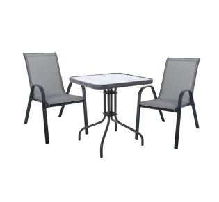 RIO 3pcs Set / Metal Dark Grey - Textilene Grey